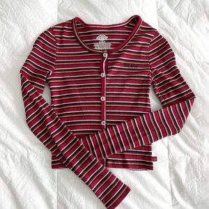 Dickies Ribbed Stripe Long Sleeve Top
